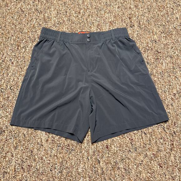 Burlebo Everyday Mens Shorts 7" L Gray Unlined Outdoor Tech Performance - Picture 1 of 7